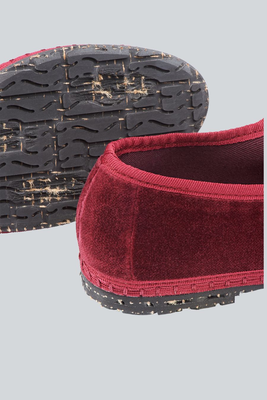 Zapato Ballerina tinto tela y lino con suela de caucho